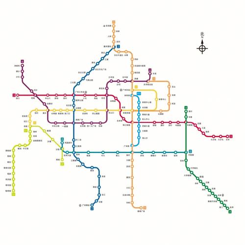 广州地铁站路线图英文